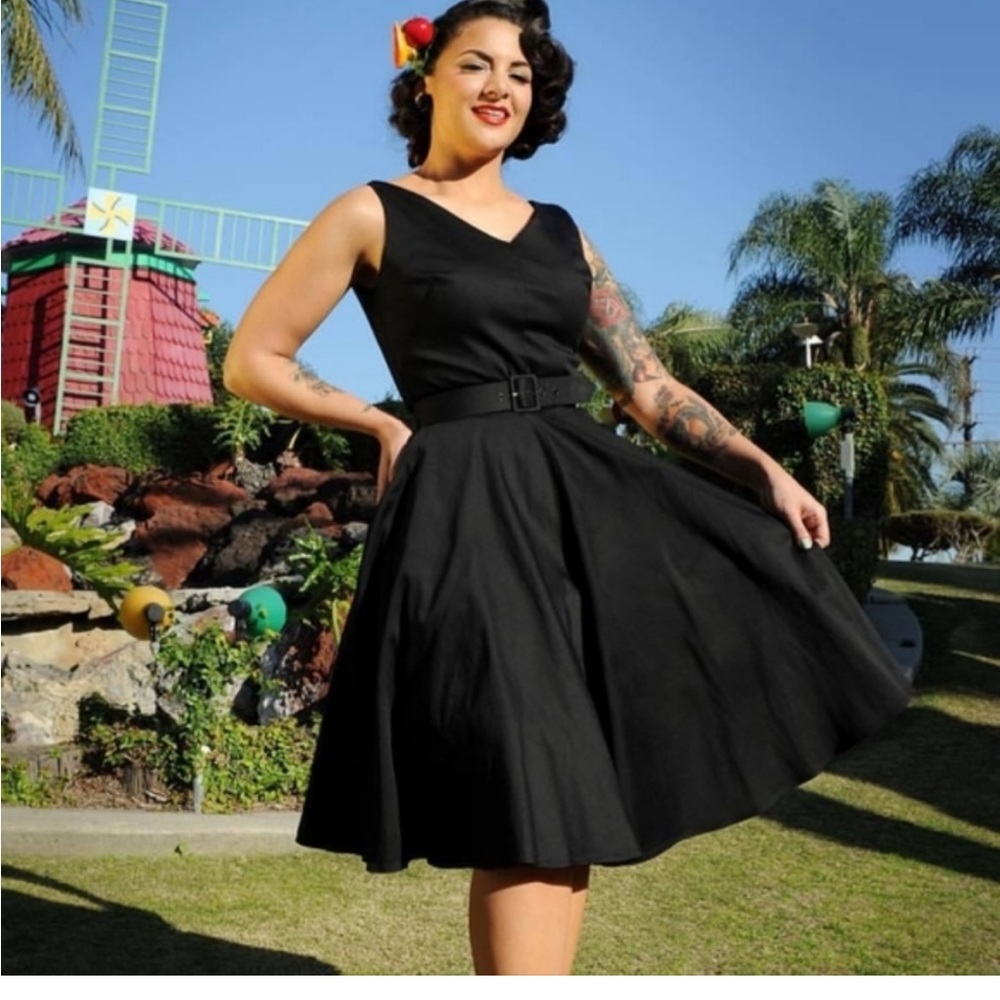 Black pinup girl Havana Nights Swing Dress